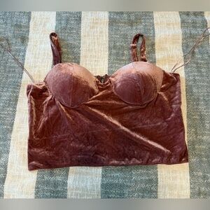 💗Rosevelvet Women SZ 1X Rose Pink Corset Zipper Back💗